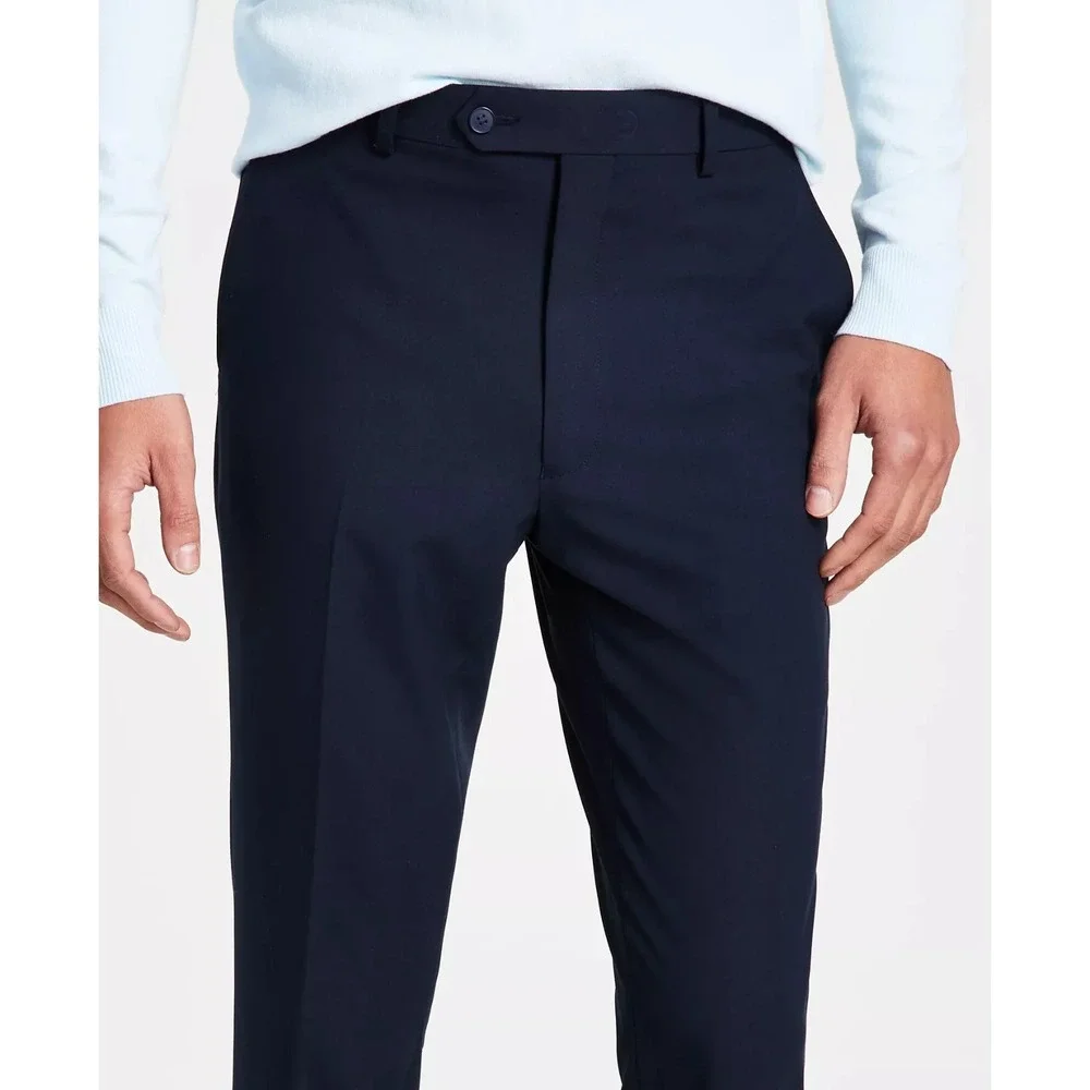 CALVIN KLEIN Mens Skinny Fit Dress Pants 30W 30L Navy